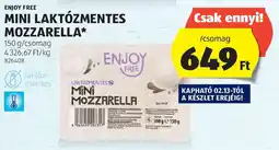ALDI Enjoy Free Mini laktózmentes mozzarella ajánlat