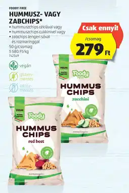 ALDI Foody Free hummusz- / zabchips ajánlat