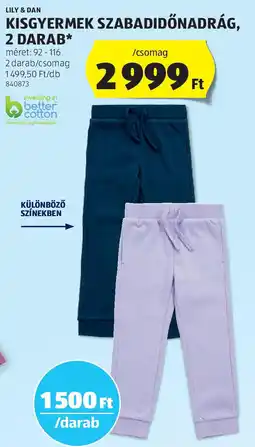 ALDI Lily & Dan Kisgyermek szabadidőnadrág ajánlat