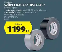 ALDI Workzone szövet ragasztószalag ajánlat