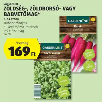 ALDI Gardenline zöldség-, zöldborsó- / babvetőmag ajánlat