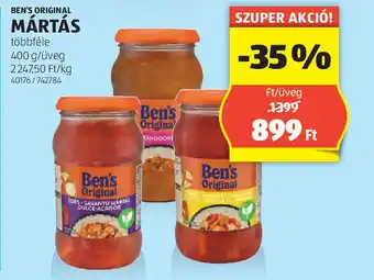 ALDI Ben's Original mártás ajánlat