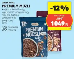 ALDI Golden Bridge Prémium müzli ajánlat