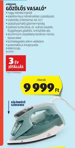 Ambiano Gőzölős vasaló