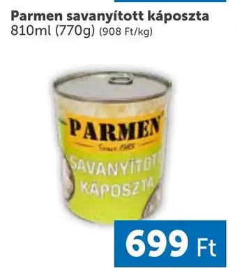 PRIVÁT Parmen savanyított káposzta ajánlat