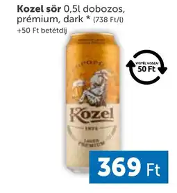 PRIVÁT Kozel sör ajánlat