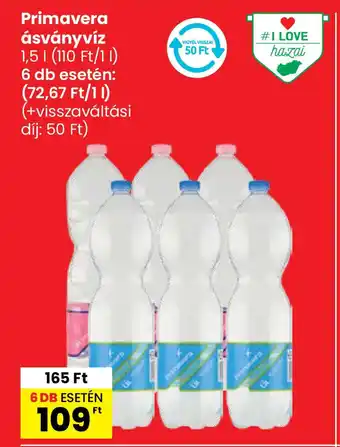 Spar Primavera ásványvíz ajánlat