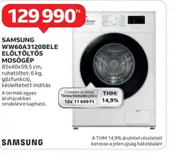 Auchan Samsung WW60A3120BELE Elöltöltős Mosgép ajánlat