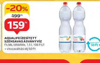 Auchan Aqualife Ízesített Szénsavas Ásványvíz ajánlat