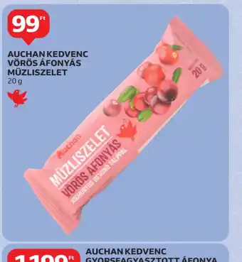 Auchan Auchan Kedvenc Vörös Áfonyás Müsliszelet ajánlat