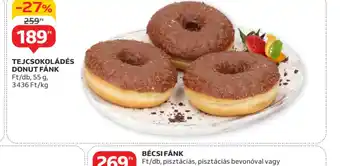 Auchan Tejcsokoládés Donut Fánk ajánlat