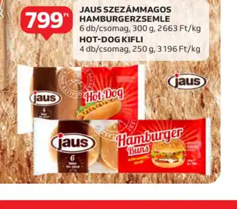 Auchan Jaus Szeszámmagos Hamburgerzsemle & Hot-Dog kifli ajánlat