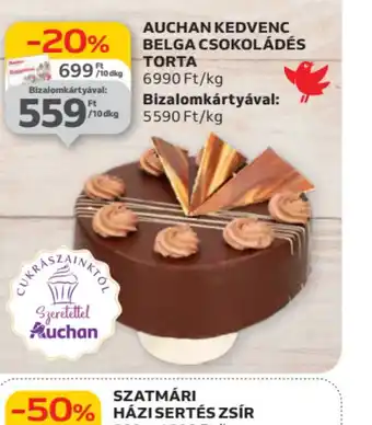 Auchan Auchan Kedvenc Belga Csokis Süteménytorta ajánlat