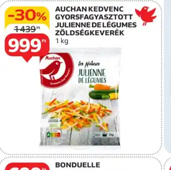 Auchan Auchan Kedvenc Gyorsfagyasztott Julienne de Légumes Zöldségkeverék ajánlat