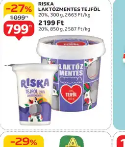 Auchan Riska laktzmentes tejföl ajánlat