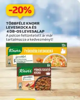 Auchan Többféle Knorr leveskocka és 4 db-os levesalap ajánlat