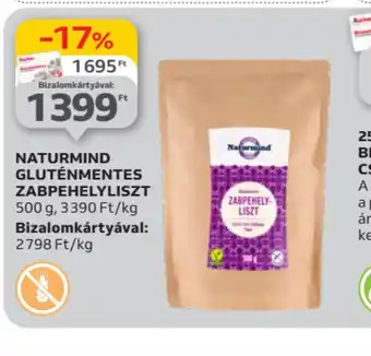 Auchan Naturmind Gluténmentes Zabpehelyliszt ajánlat