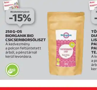 Auchan 250 g-os Bioorganik Bio Csicseriborsliszt ajánlat