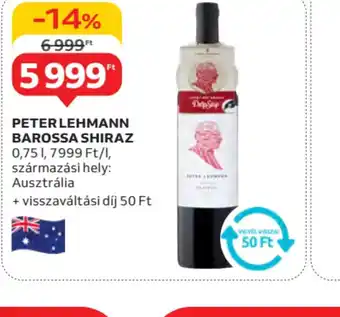 Auchan Peter Lehmann Barossa Shiraz ajánlat