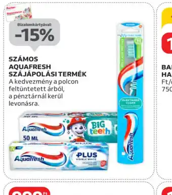 Auchan Számos Aquafresh szájápolási termék ajánlat