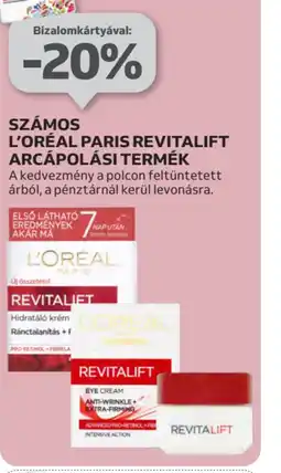 Auchan Számos L'Oréal Paris Revitalift Arcápolási termék ajánlat