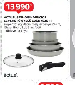 Auchan Actuel 6 db-os indukcis levehető edényszett ajánlat