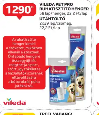 Auchan Vileda Pet Pro Ruhatisztít Henger ajánlat