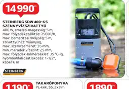 Auchan Steinberg SDW 400-6 S szennyvízszivattyú ajánlat