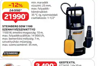 Auchan Steinberg SDW 1100 Szennyvízszivattyú ajánlat