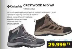 Hervis Columbia Crestwood mid wp túrabakancs ajánlat