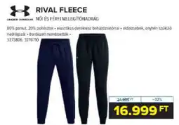 Hervis Under Armour Rival fleece nói és férfi melegítónadrág ajánlat