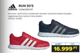 Hervis Adidas Run 50's szabadidócipő ajánlat