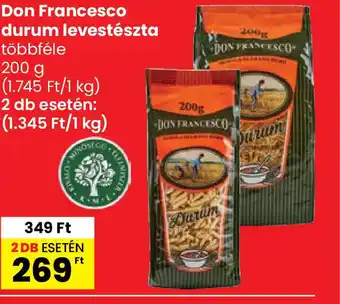 Spar Don Francesco durum levestészta ajánlat