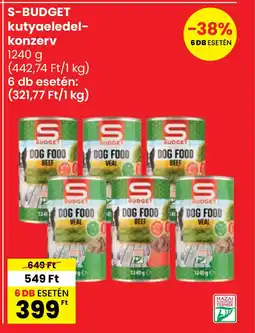 Spar S-BUDGET kutyaeledel- konzerv ajánlat