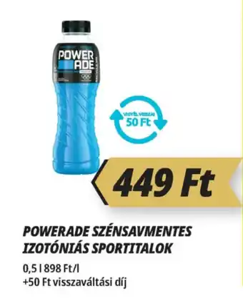 Príma Powerade szénsavmentes izotóniás sportitalok ajánlat