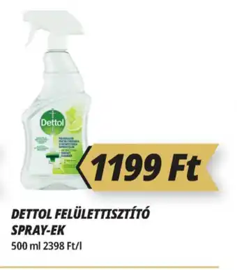 Príma Dettol felülettisztító spray-ek ajánlat