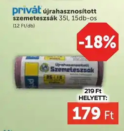 PRIVÁT Privát újrahasznosított szemeteszsák ajánlat