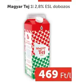 PRIVÁT Magyar Tej 2,8% ESL ajánlat