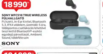 Auchan Sony WF-CS10 True Wireless Fülhallgat ajánlat