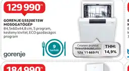 Auchan Gorenje GS520E15W Mosogatgép ajánlat