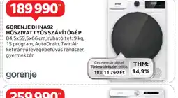 Auchan Gorenje DHNA92 Hosszivattyús Szárítgép ajánlat