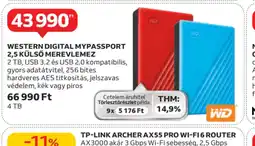 Auchan Western Digital My Passport 2.5 külső merevlemez ajánlat