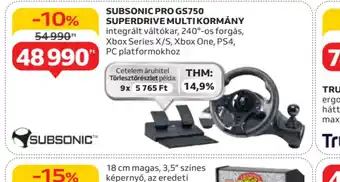 Auchan Subsonic Pro GS750 Superdrive Multikormány ajánlat