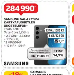 Auchan Samsung Galaxy S24 Kártyafüggetlen Okostelefon ajánlat