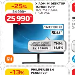 Auchan Xiaomi Mi Desktop 1C Monitor ajánlat