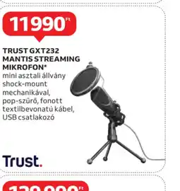 Auchan Trust GXT232 Mantis Streaming Mikrofon ajánlat