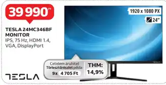 Auchan Tesla 24MC346BF Monitor ajánlat