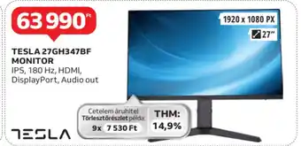 Auchan Tesla 27GH347BF Monitor ajánlat