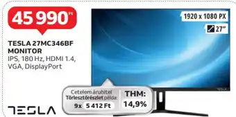 Auchan Tesla 27MC346BF Monitor ajánlat