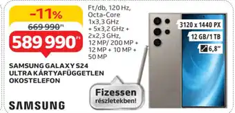 Auchan Samsung Galaxy S24 ultra kártyfüggtlen okostelefon ajánlat